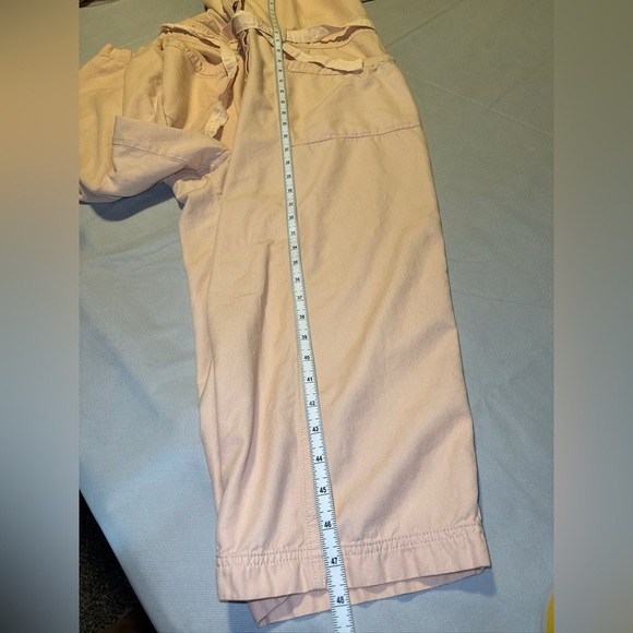 Madewell Size 14 Top-Stitched Coverall Utility Straight Leg Jumpsuit Blush Pink - Picture 6 of 8